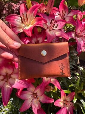 Genuine Leather Wallet  LIGHT BROWN Credit Card Holder Wallet NEW FAST SHIP